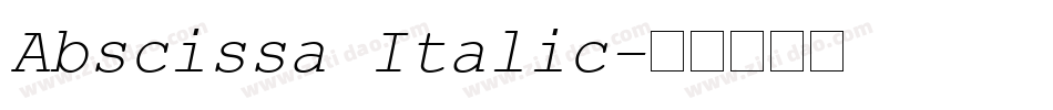 Abscissa Italic字体转换